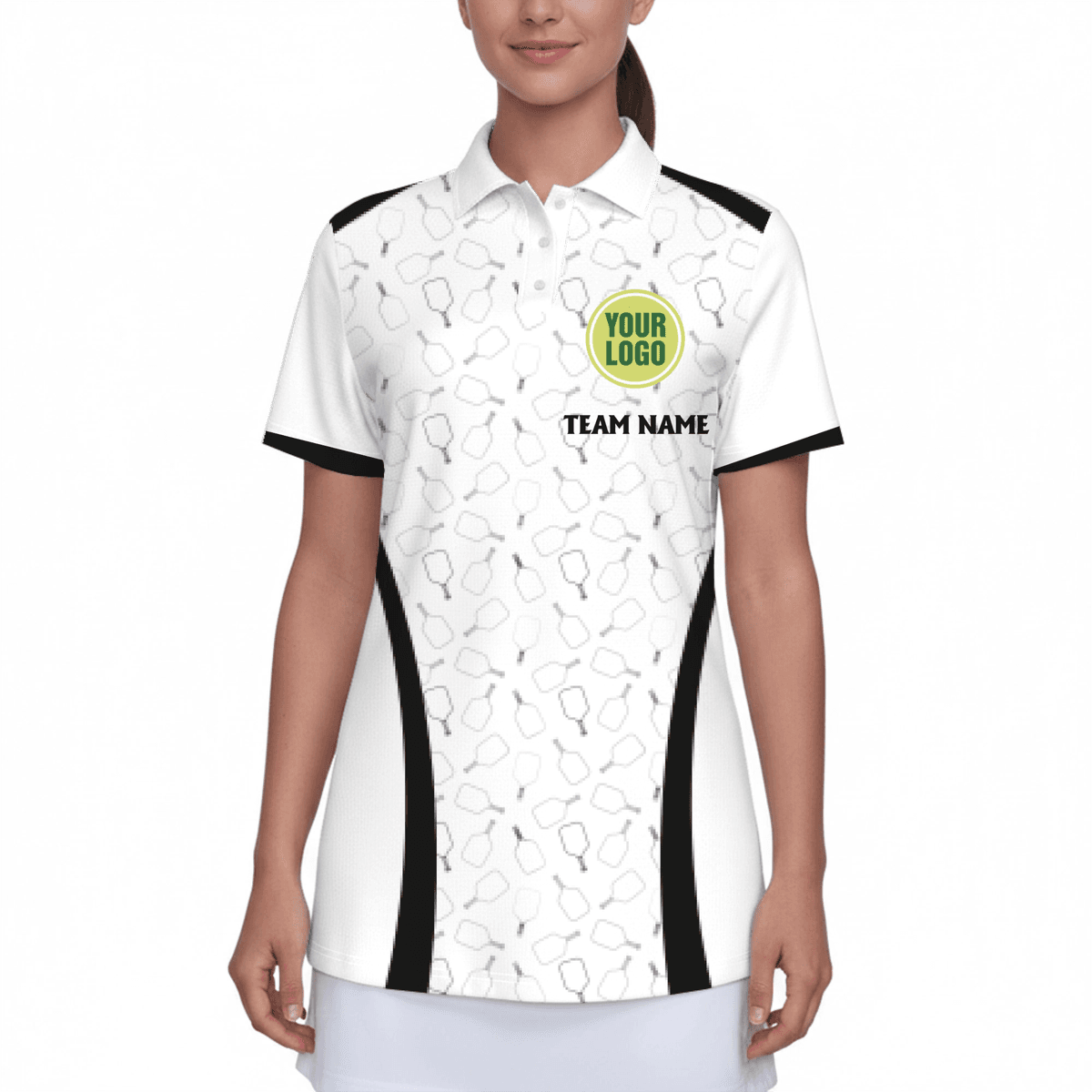 Custom Logo Pickleball Women's Polo Shirt  0