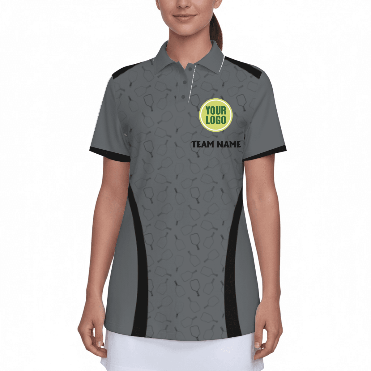 Custom Logo Pickleball Women's Polo Shirt  7