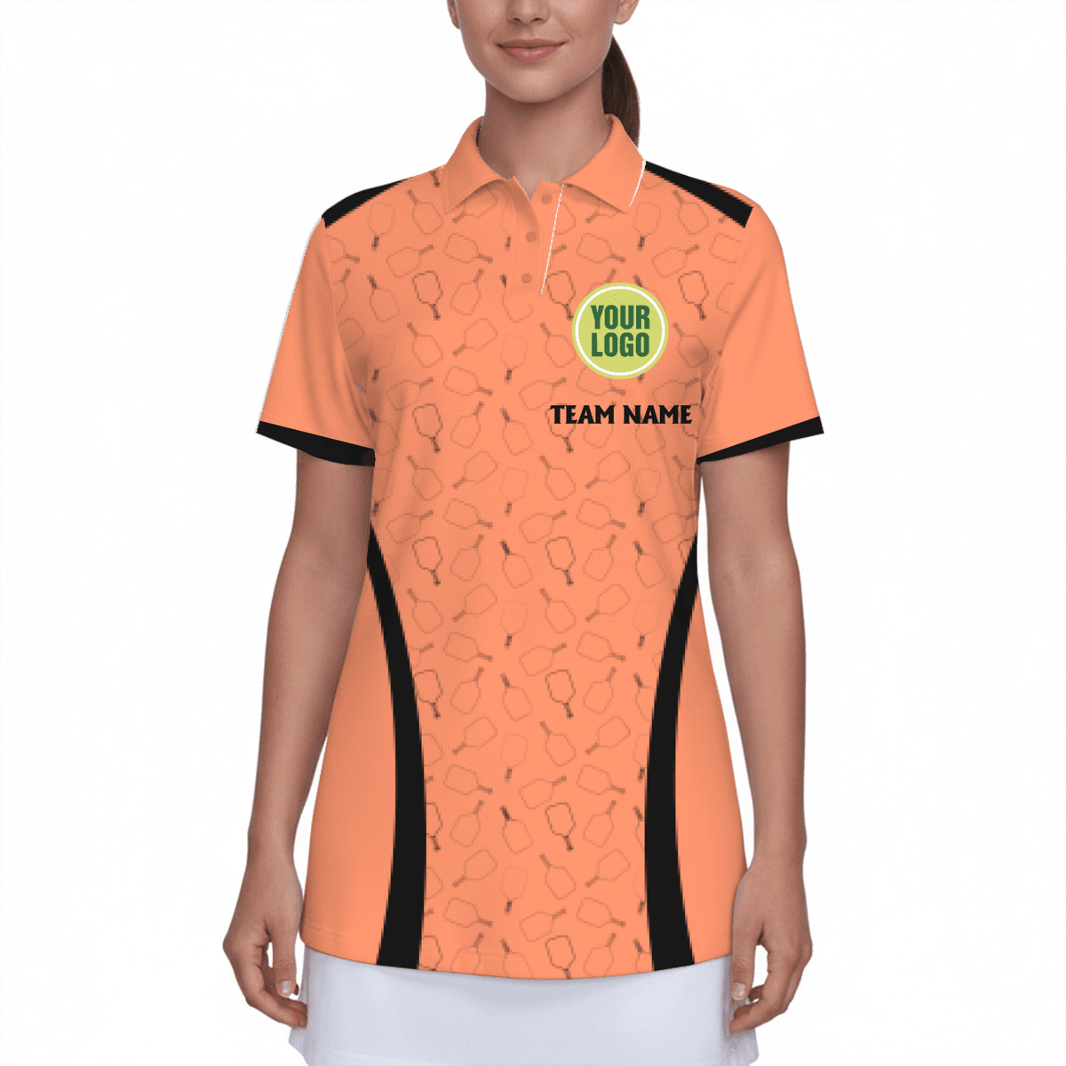 Custom Logo Pickleball Women's Polo Shirt  2
